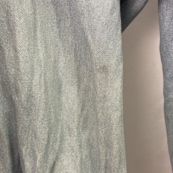 Vtg Eddie Bauer Blue Jean Sz L Button Up Shirt - Picture 6 of 13